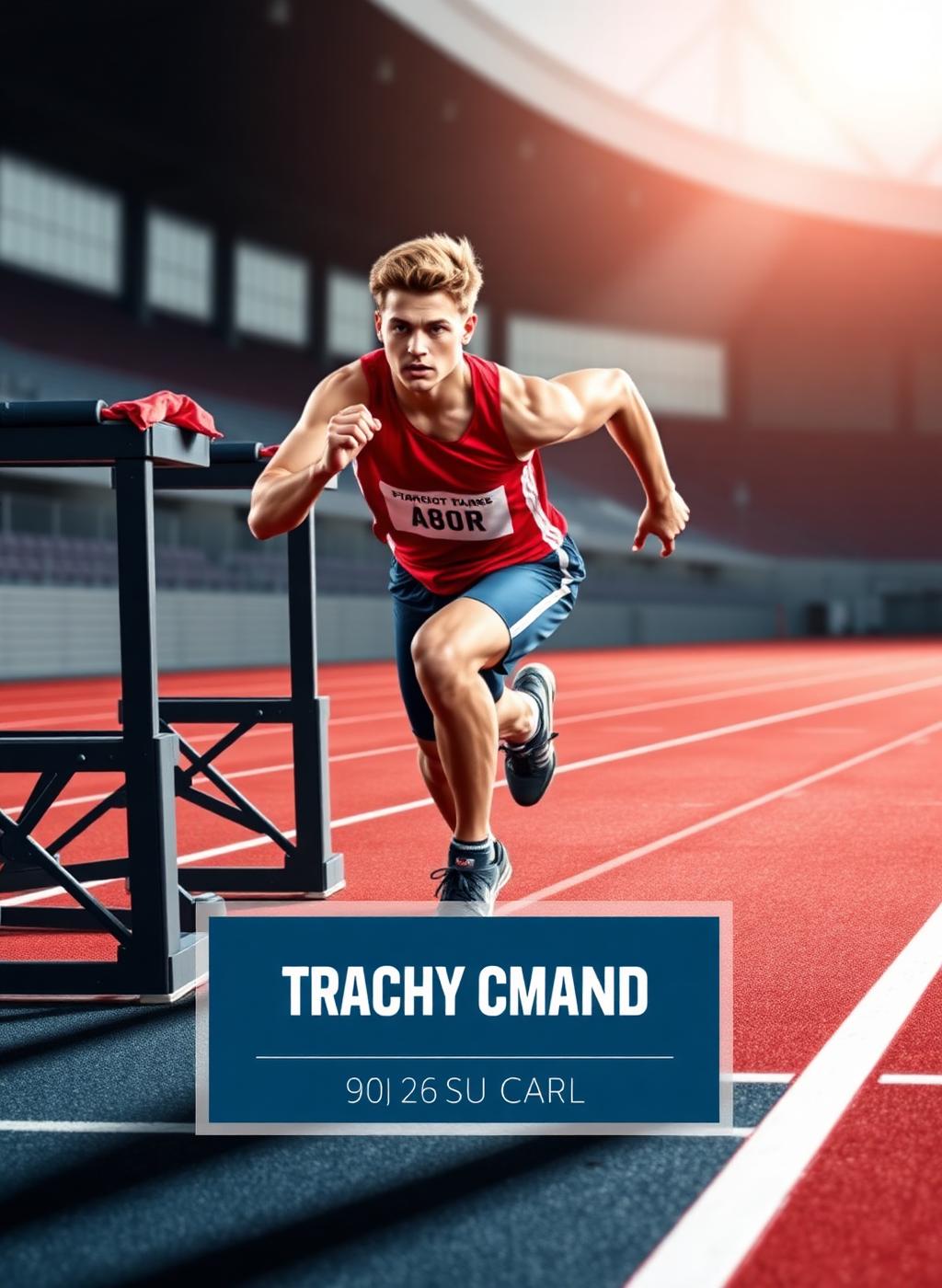 Custom high school track and field trading card